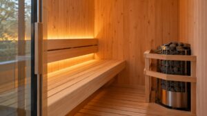 AIで生成した個室サウナのイメージ（実際の店舗・サービスの写真ではありません）